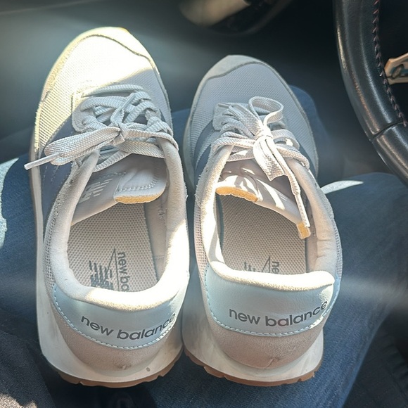 New Balance Light Gray and White Sneakers - Picture 4 of 5